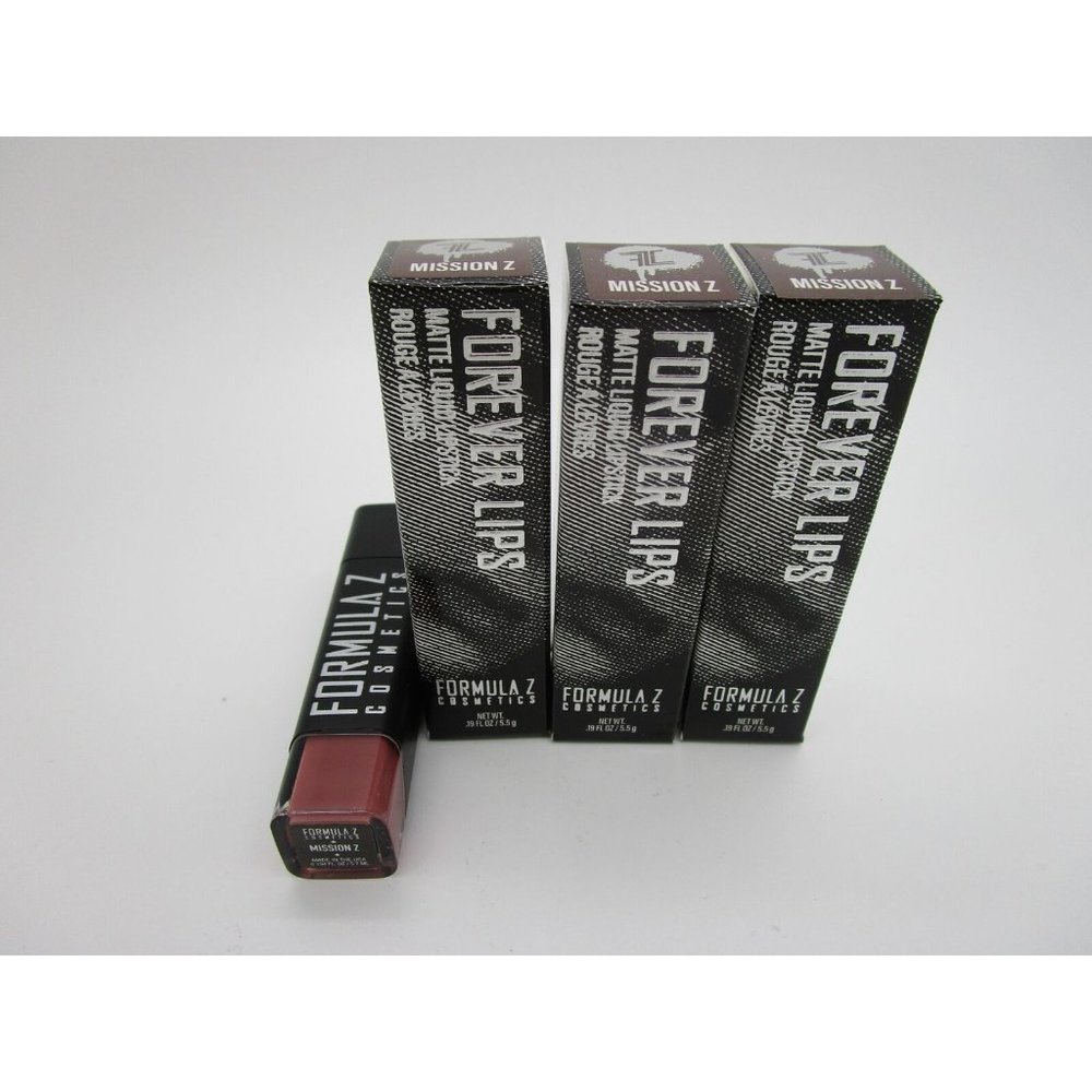 Lot of 3 Formula Z  MISSION Z Cosmetics FOREVER LIPS Matte Liquid Lipstick